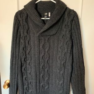 H&M Wool Blend Shawl Collar sweater